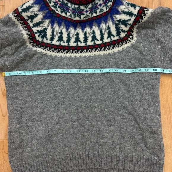 Vintage Eddie Bauer 90’s Wool Fair Isle Women’s Sweater - Picture 3 of 7